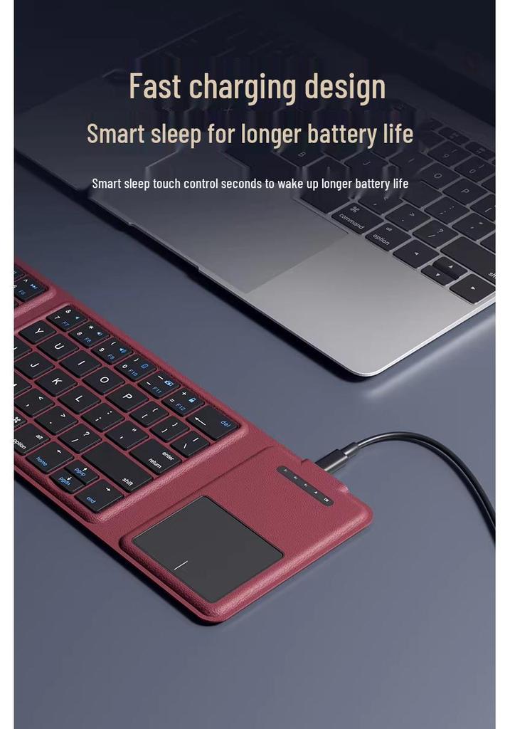 Портативная складная Bluetooth-клавиатура и сенсорная панель для ноутбуков, iPad, планшетов, телефонов с беспроводной мышью
