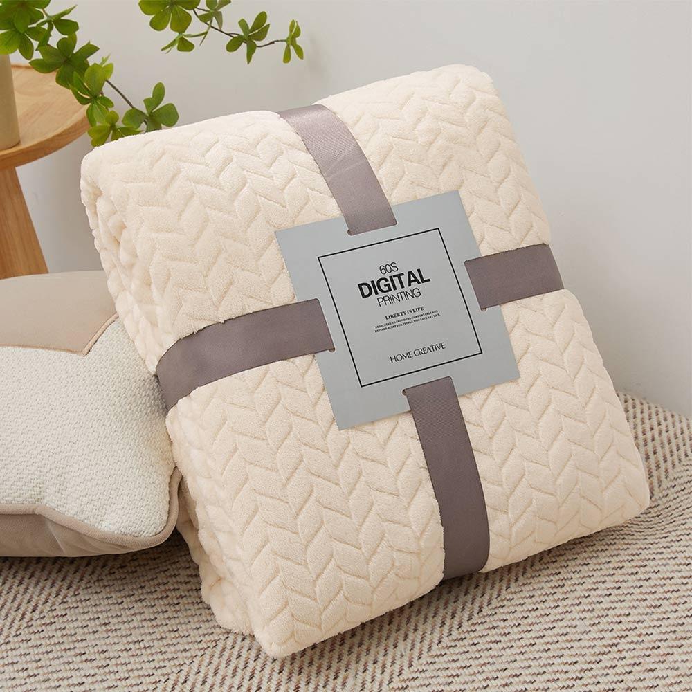 Fluffy Warm Blanket Solid Color Conditioning Quilt New Throw Blanket Home Office