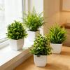 4 шт. Мини-искусственные зеленые растения в горшках, маленькие искусственные растения с горшком для дома, офиса, стола, полки, декора в стиле кантри, ванной комнаты