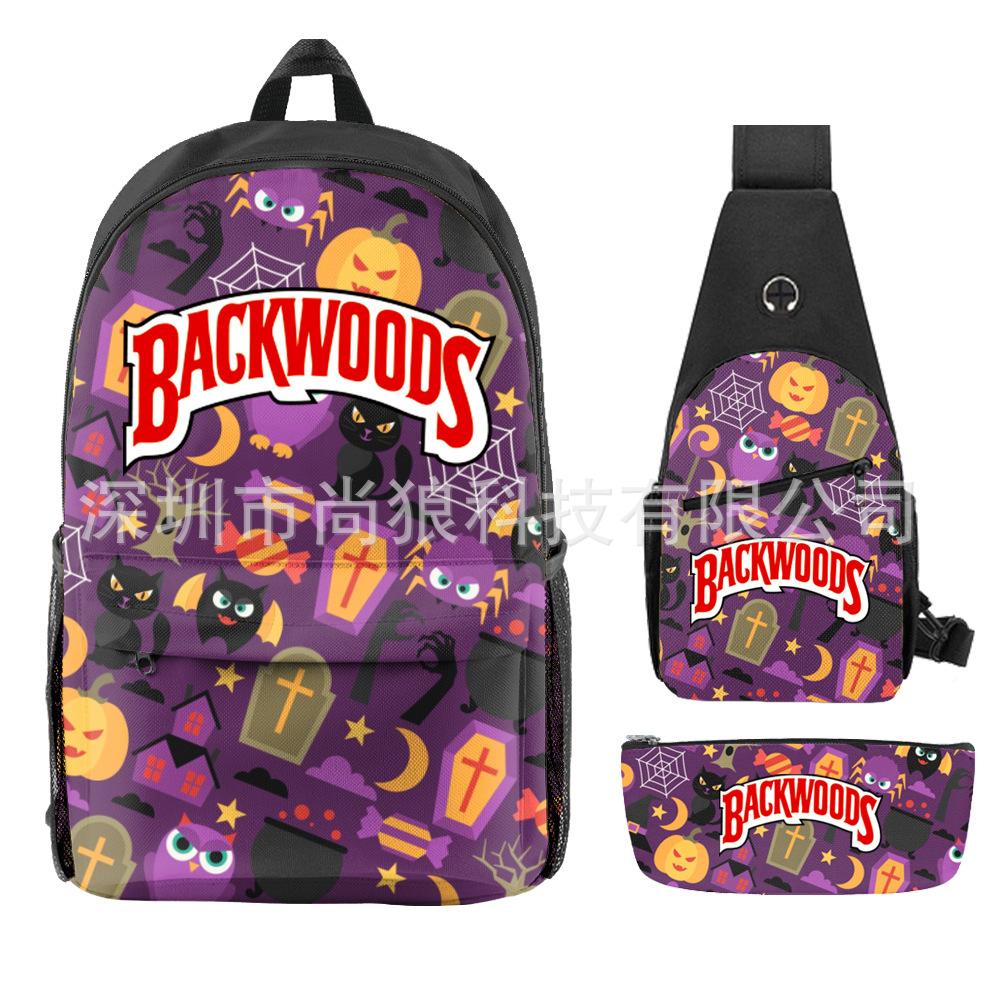 Школьный рюкзак для ученика Backwoods Рюкзак Сумка через плечо Школьная сумка Рюкзак большой емкости Водонепроницаемый рюкзак