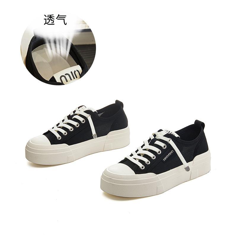 Mesh breathable little white shoes women's summer new women's casual single shoes platform solid color board shoes versatile women's shoes