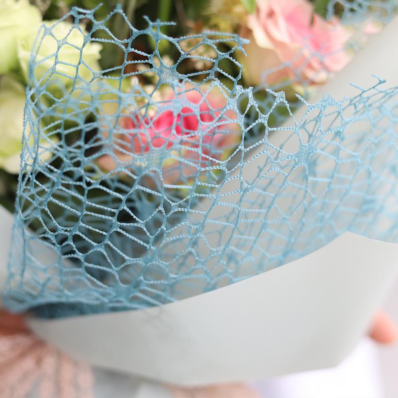 Жаккардовая сетчатая бумага для упаковки цветов для букетов - дизайн с большими отверстиями Wild Goose