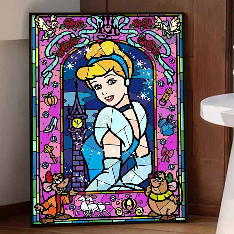 Disney 5d diamond painting full diamond diy Cinderella diamond embroidery decorative painting ornaments living room