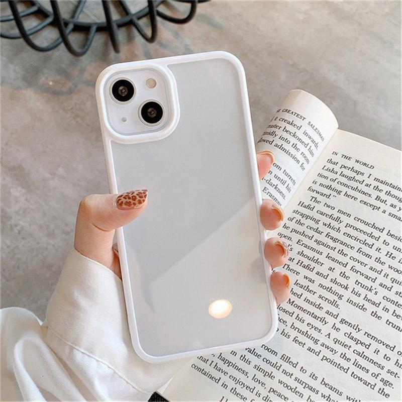 Противоударный силиконовый чехол-бампер Candy для телефона iPhone 14 11 12 13 Pro Max X XS XR 8 7 Plus SE, прозрачная защитная задняя крышка