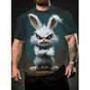 Fashion Rabbit Bear Pattern T Shirt for Men Fun Monkey Cat 3D Printed Short Sleeve Tops Summer Casual Tee Shirts
