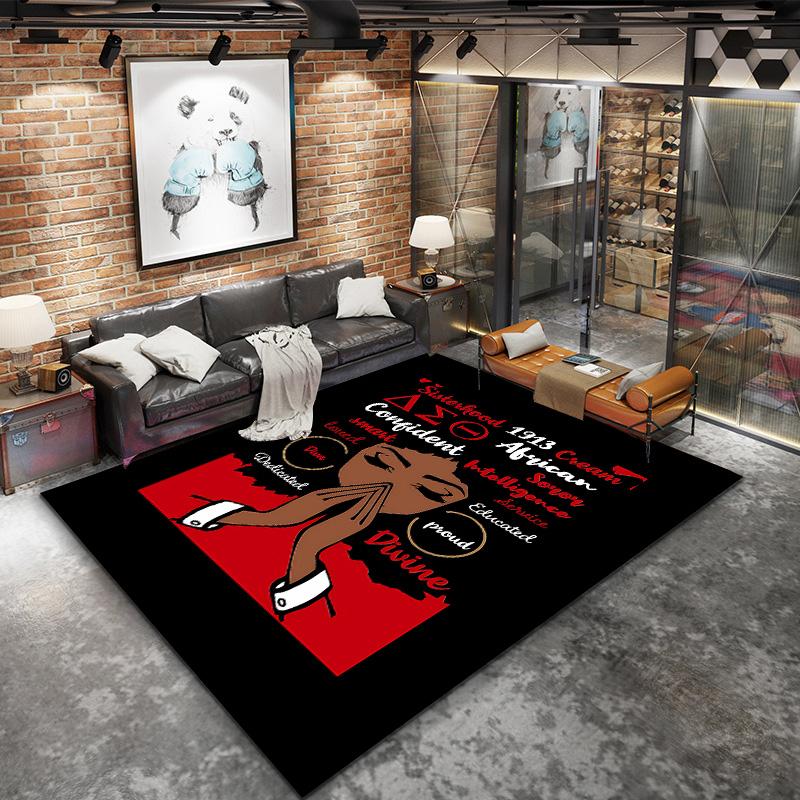 Delta Sigma Theta Carpet Rug For Living Room Bedroom Home Sofa Decoration Kids Play Nonslip Floor Mat