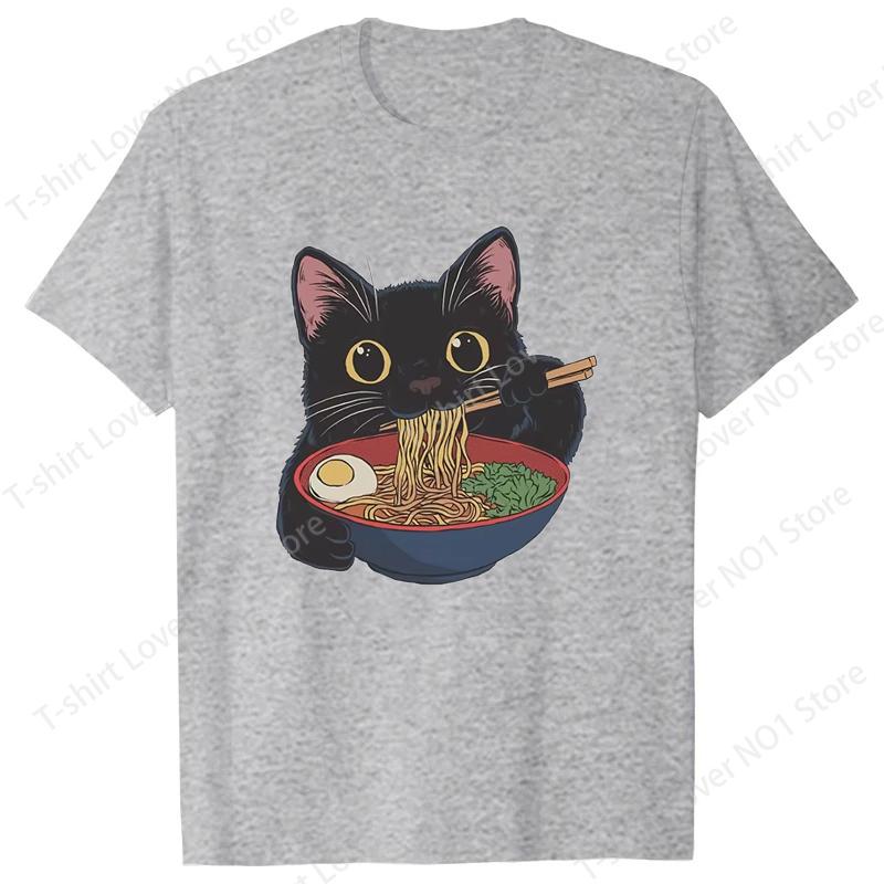 RaUnisex Cat T Shirt Japanese Style Cat Lover TShirt Kawaii Cartoon Cat Short Sleeve T Shirts Unisexs Womens Clothes Tee Shirt Tops