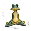 Красочная садовая статуя Медитирующая лягушка Скульптура для двора Скульптура для медитации лягушка Очаровательный декор для двора Уникальный подарок