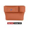 Leather Car Seat Gap Water Cup Holder Box Storage Bag For Ford Escape Ecosport Fusion Explorer Expedition Taurus