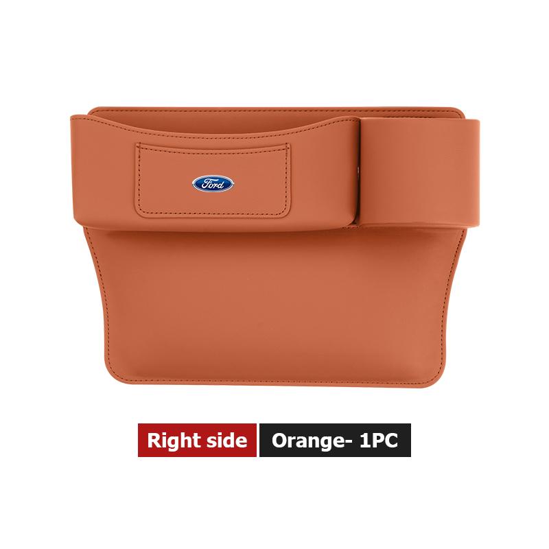 Leather Car Seat Gap Water Cup Holder Box Storage Bag For Ford Escape Ecosport Fusion Explorer Expedition Taurus