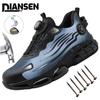 Rotary Buckle Work Sneakers Protective Shoes Light Weight Steel Toe Shoes Mining, Warehousing, Logging Work Safety Shoes