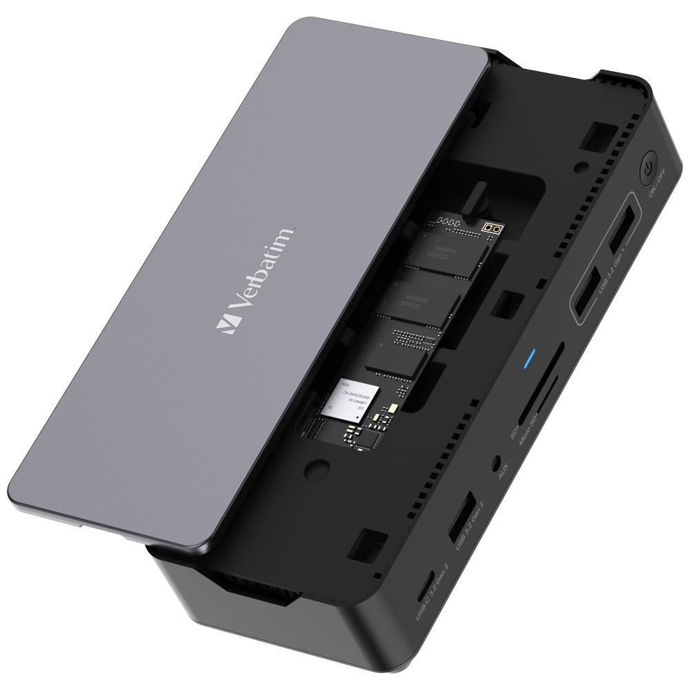 Verbatim Usb-C Pro 15-In-1 Docking Station For Computers 2Xhdmi 1Xrj45 1Xusb-C