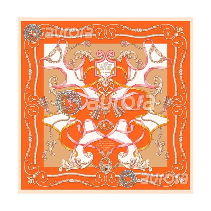 Aurora Love Letter Silk Square Scarf