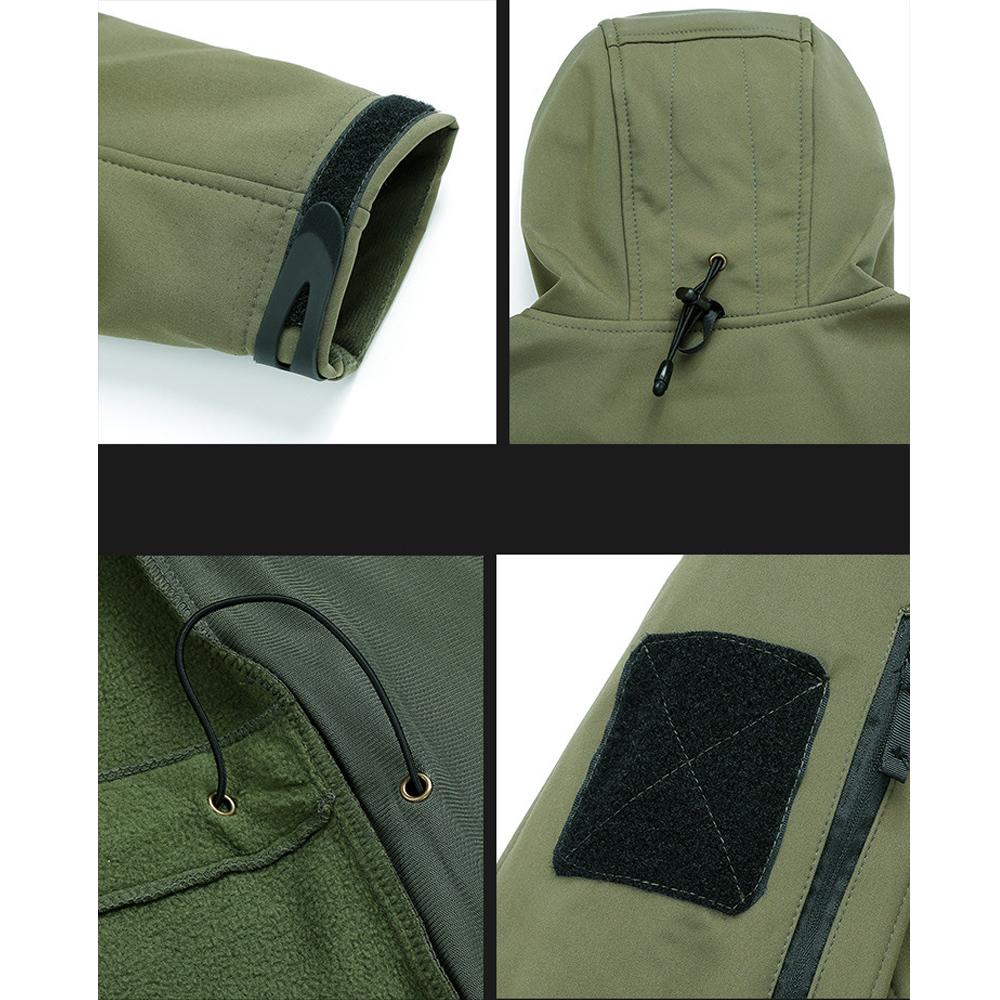 Куртки в стиле милитари из кожи акулы, мужские тактические мягкие ветрозащитные водонепроницаемые куртки-карго с капюшоном, уличная униформа с несколькими карманами