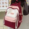 Рюкзак для ученицы средней школы контрастного цвета, рюкзак большой вместимости для студентки старшей школы и колледжа, маленький свежий милый рюкзак для девочки