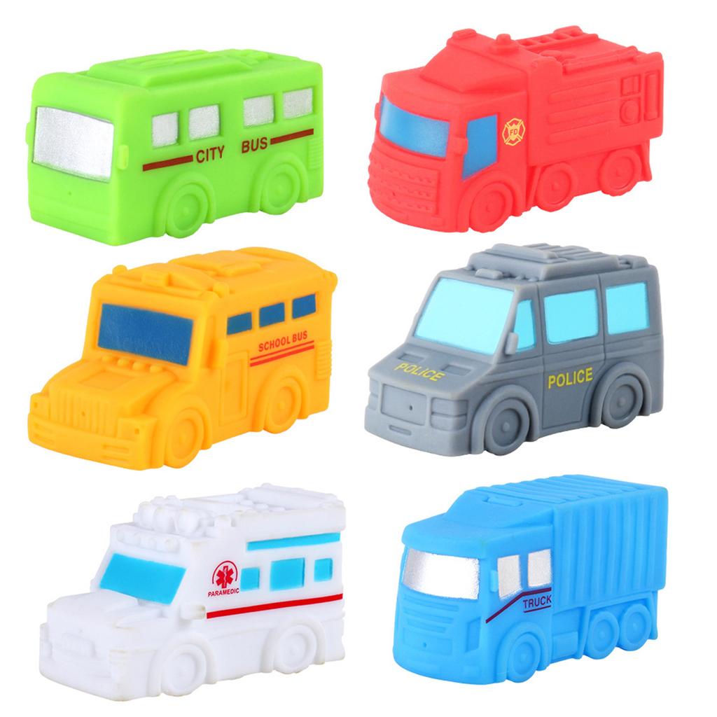 6PCS Baby Bath Toy Transportation Car Toy Bathtub Pool Beach Play Vehicle Bathing Toy for Kids Hand Eye Coordination