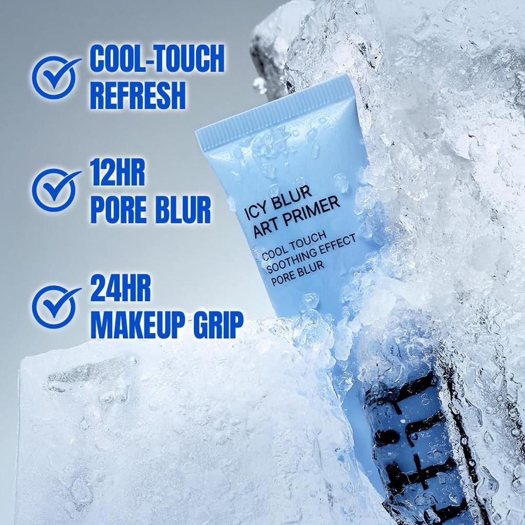 TFIT ICY BLUR ART PRIMER 30ml, Refreshing Cooling Texture, Soft Blur Pores, Soothe Skin Discomfort, Korean Cosmetics, Korean Makeup
