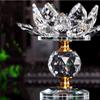 Домашний разноцветный хрустальный подсвечник-лотос, Держатель для масляной лампы, Лампа для подношения Будде, Декор интерьера, Зал Будды, Молитва