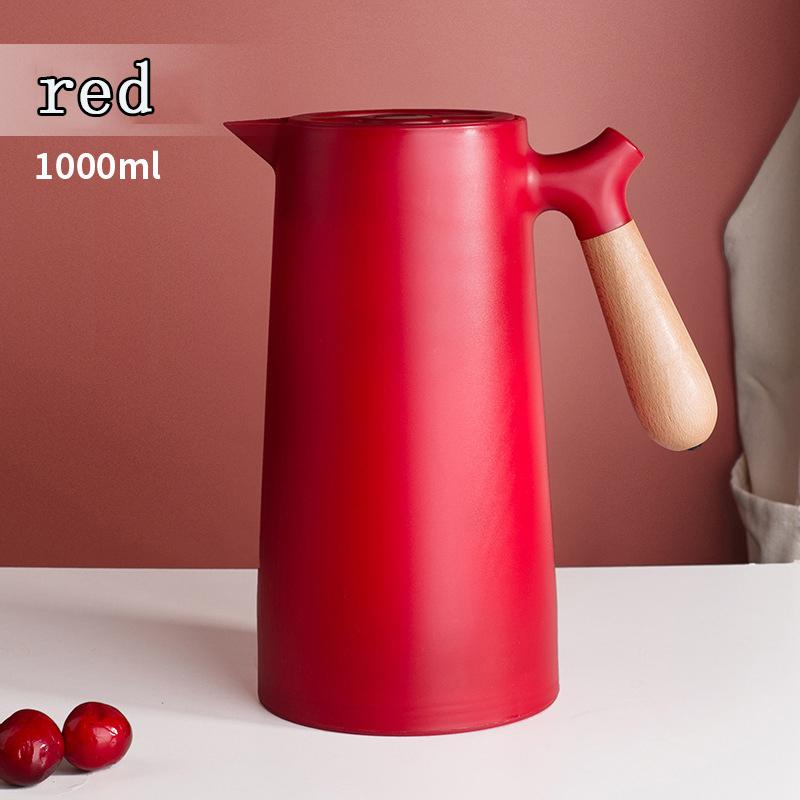 Large Capacity Thermos Insulation Kettle Hot 1000ML Nordic Style Water Bottle With Handle Removable Teapot Household Coffee Pot