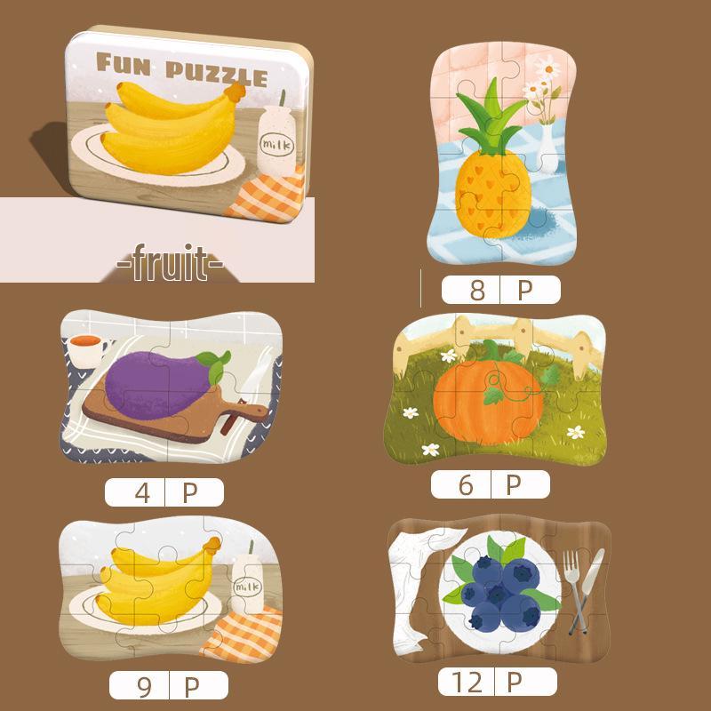 Подарочная коробка с пазлом для малышей и детей ясельного возраста с животными: Развивающая когнитивная игрушка для раннего обучения