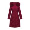 Women's Winter Warm Parker Coat Thickened Long Knee Jacket Waisted Warm Coat