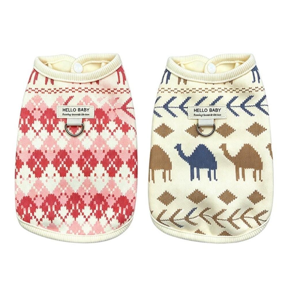 with Ring Dog Jacket Printed Pattern Pet Clothes Fashion Puppy Vest for Cats and Puppy
