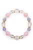 Liisha Power Stone Bracelet for and by Onmyodo Master Keiya Features Natural Rose Quartz and Blue Lace Agate Four Gods and Amulet for Good Fortune and