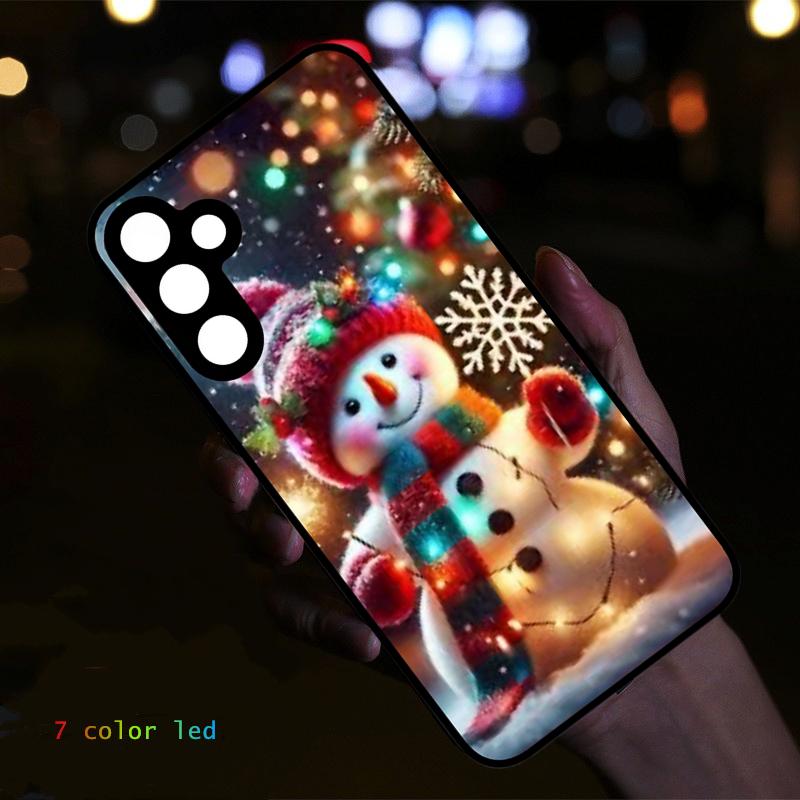 Cartoon Cow Voice Control Glow Phone Fundas For Samsung Zfold 7 6 5 4 S25 S24 S23 S21 S22 Plus Ultra A16 A55 A36 Luminous Case
