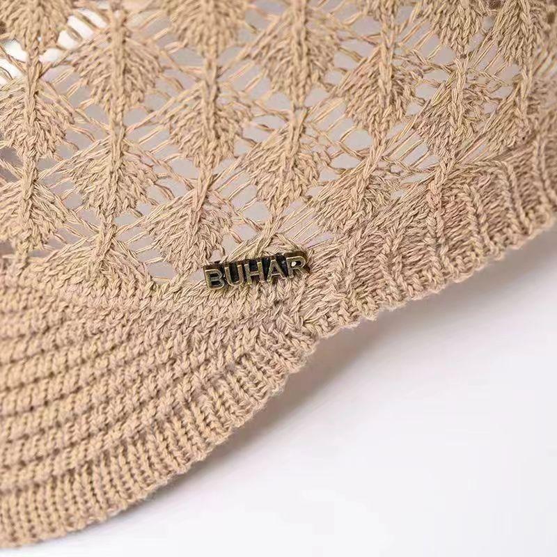 Hat for Women Spring and Summer Duckbill Cap Design Hollowed Out Big Head Circumference Women's Ice Silk Hat, Bailey Hat