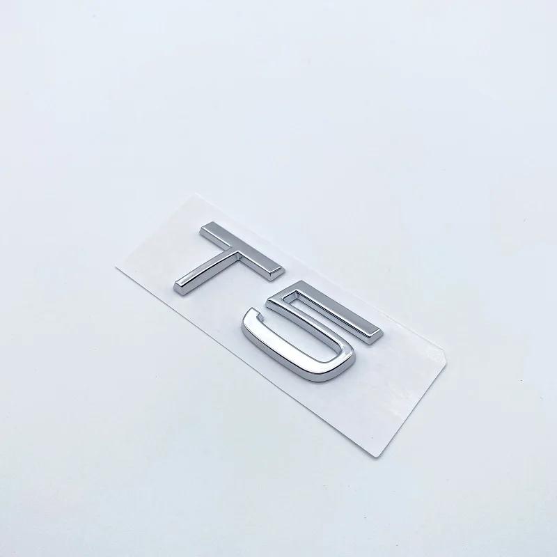 ABS Letters Numbers Emblem B4 B5 T4 T5 T6 T8 Trunk Lid Badge Decal Car Sticker for Volvo V60 Glossy Black Chrome
