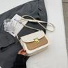 Contrast Color Women Mini Square Bags  Trendy Flap Design Versatile Crossbody Bag Korean Fashion Lady Handbags Purses