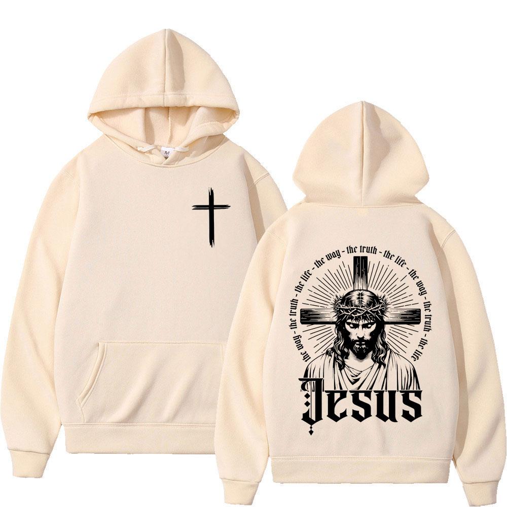 Christian Jesus Bible Saying Verse Faith Hoodies Men Women Clothing Fashion Long Sleeve Sweatshirts Fleece Casual Loose Pullover