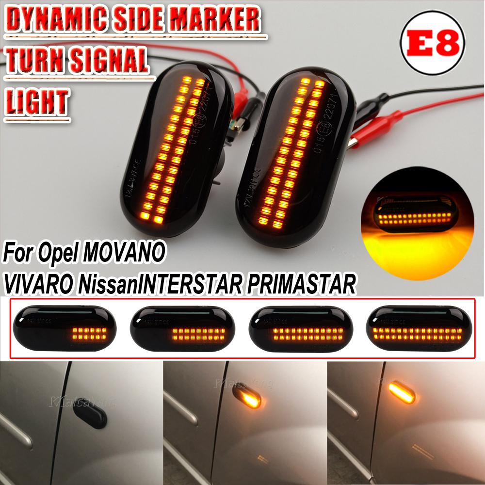 2x for Nissan Opel Smart FORTWO Renault Clio 1 2 KANGOO MEGANE ESPACE TWINGO MASTER Dynamic Side Marker Turn Signal Light