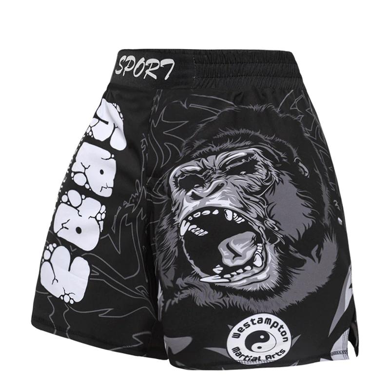 ММА детские боксерские шорты для подростков, быстросохнущие шорты для кикбоксинга, штаны для борьбы, трусы для борьбы с тигром, тайским боксом, кикбоксингом Bjj