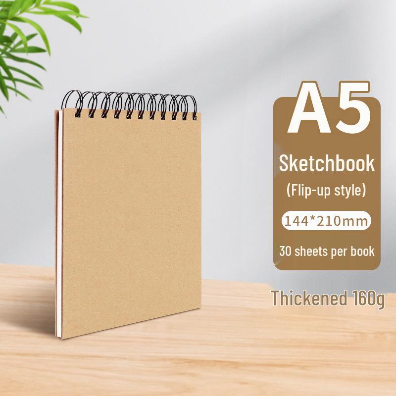 A4 Hardcover Spiral Sketchbook for Art Students & Children, A3/A4/8K Drawing Pad