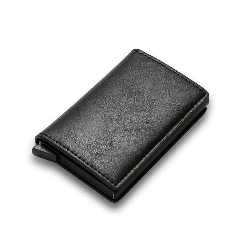 Men Credit Card Holder Wallet Slim Aluminum Men Wallet ID Credit Card Holder Mini Wallet Automatic Pop Up Bank Card Case