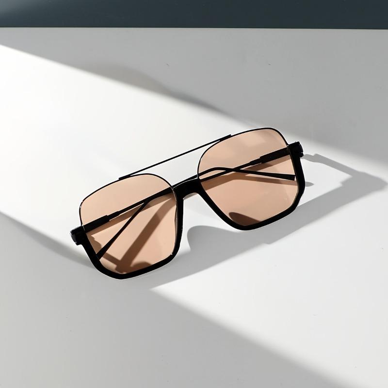 Женские большие квадратные солнцезащитные очки в металлической оправе, легкие поликарбонатные линзы, защита от УФ-излучения, для пляжа, путешествий, активного отдыха