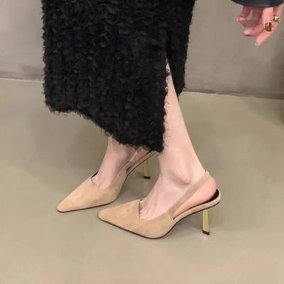 Модные женские сандалии 2025 Модная женская обувь Роскошные высокие каблуки Женский бестселлер Офис и карьера Горячая распродажа Слипоны Сандалии с закрытым носком