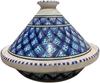 Large Handmade Tunisian Navy Blue Tagine – Traditional Ceramic Cookware for Oven & Fire – Authentic Tunisian Craftsmanship