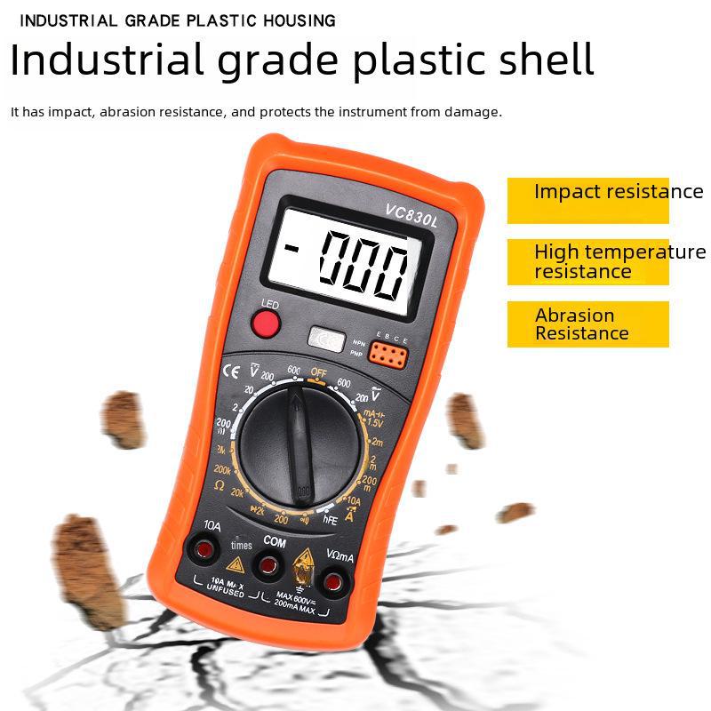 Compact A830L Digital Multimeter: High-Precision, Portable, Backlit Electromechanical Multifunction Meter