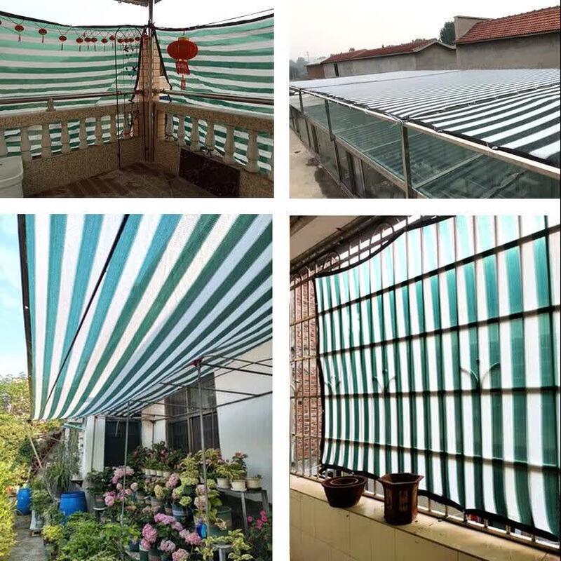 Linwa Dark Green Striped Sunshade Net