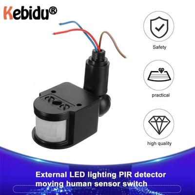 220 В 12 В автоматический инфракрасный датчик движения, светодиодный датчик движения, настенное крепление, таймер, открытый, 12 вольт, сенсорный выключатель света