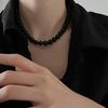 Black Pearl Choker Necklace: Stylish, Retro, Versatile, and Elegant Design for Women