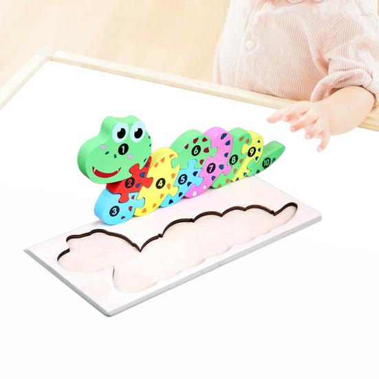 Красочные животные, змеи, крокодилы, игра-головоломка с доской, деревянные жирафы, познавательные 3D деревянные головоломки, блоки для детей ясельного возраста