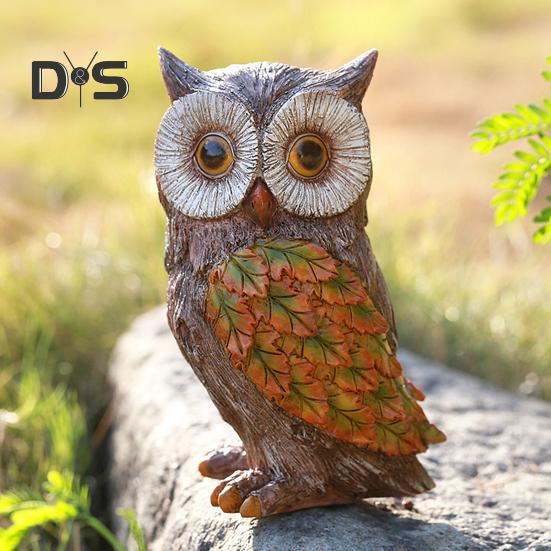 Садовый лист, фигурка животного, черепаха, сова, белка, кролик, лиса, птица, ёж, улитка, статуэтка, скульптура животного из смолы, украшение для двора, орнамент