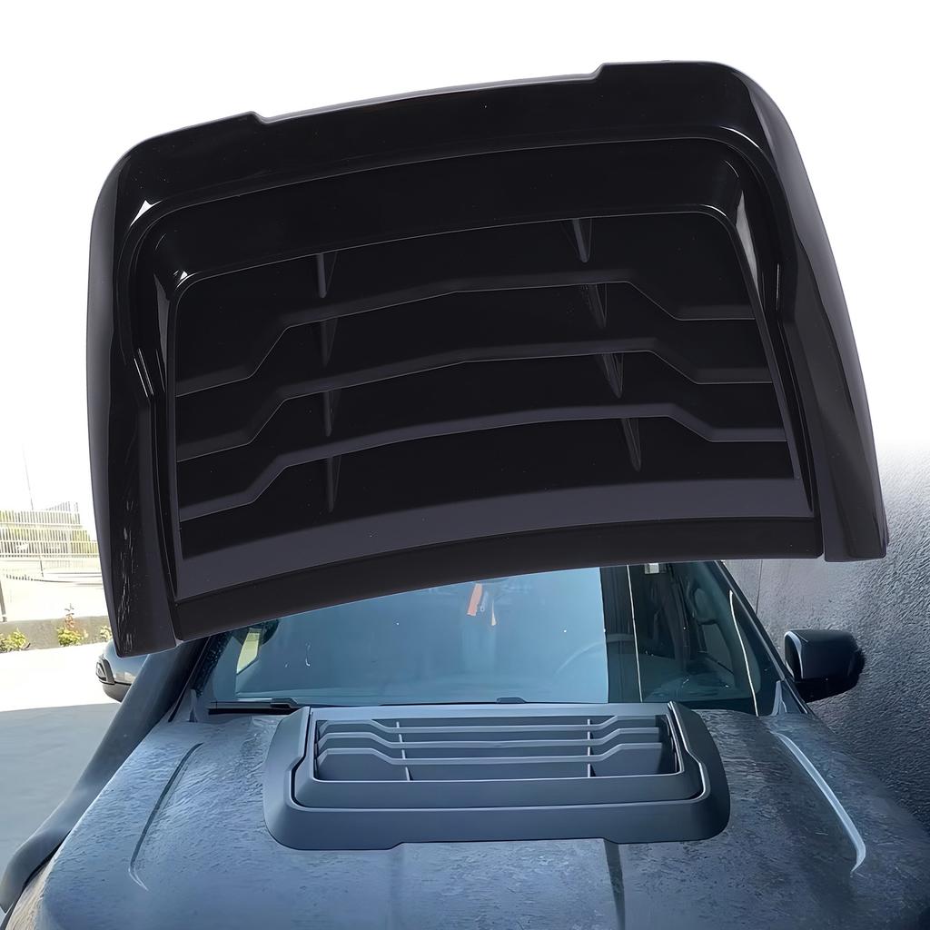 Car Bonnet Air Intake Vent Scoop Cover Glossy Black Hood Air Intake Trim Cover For Ranger XLT XLS XL 2015-2025