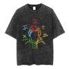 Ed Sheeran Mathematics Tour Concert Vintage Washed T shirts Men Women Fashion Harajuku Tshirts 100 Cotton Casual Loose Tshirt