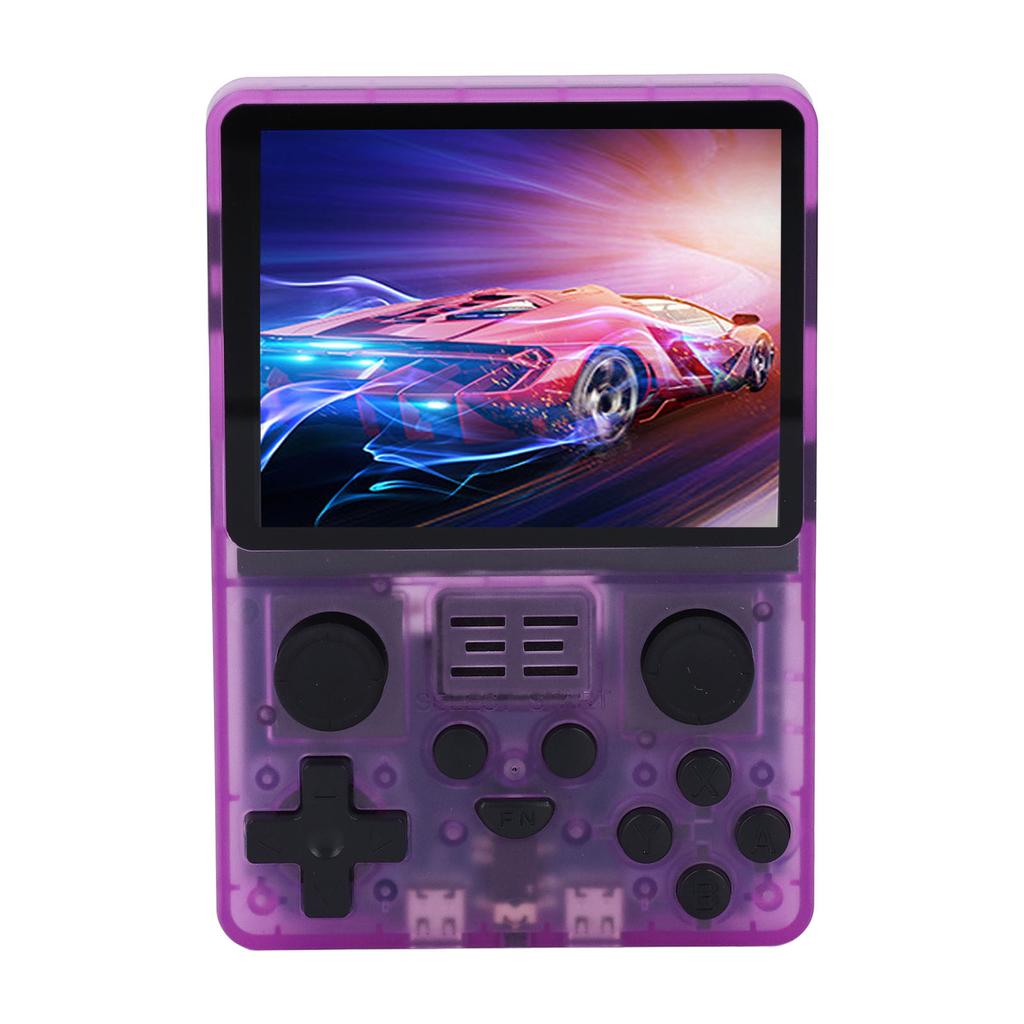 Портативная игровая консоль Retro Dual Rocker 3.5in для детей и взрослых игровая прозрачная фиолетовая RGB20S 256G