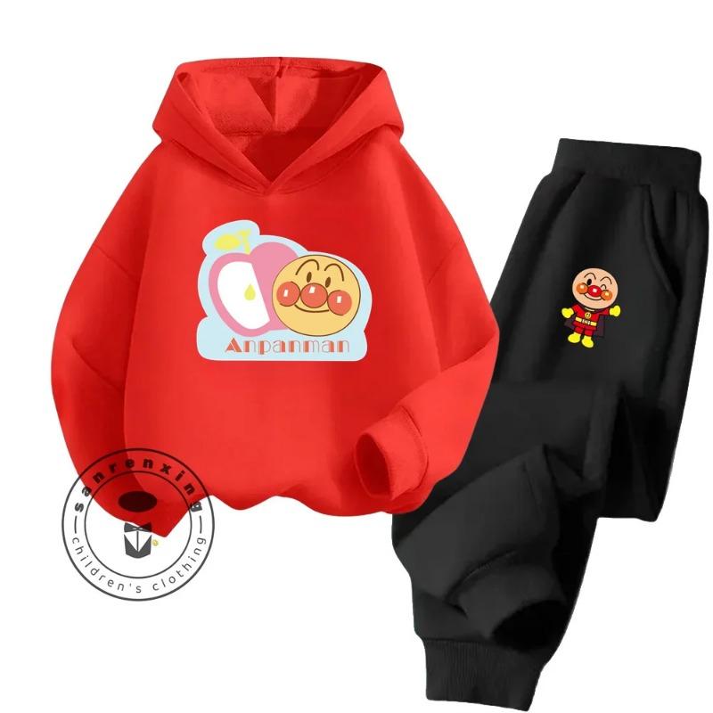 Милый детский комплект с капюшоном в стиле кавайного мультфильма Anpanman, вдохновленный японским стилем, с изображением любимого персонажа мультфильма 2024 года