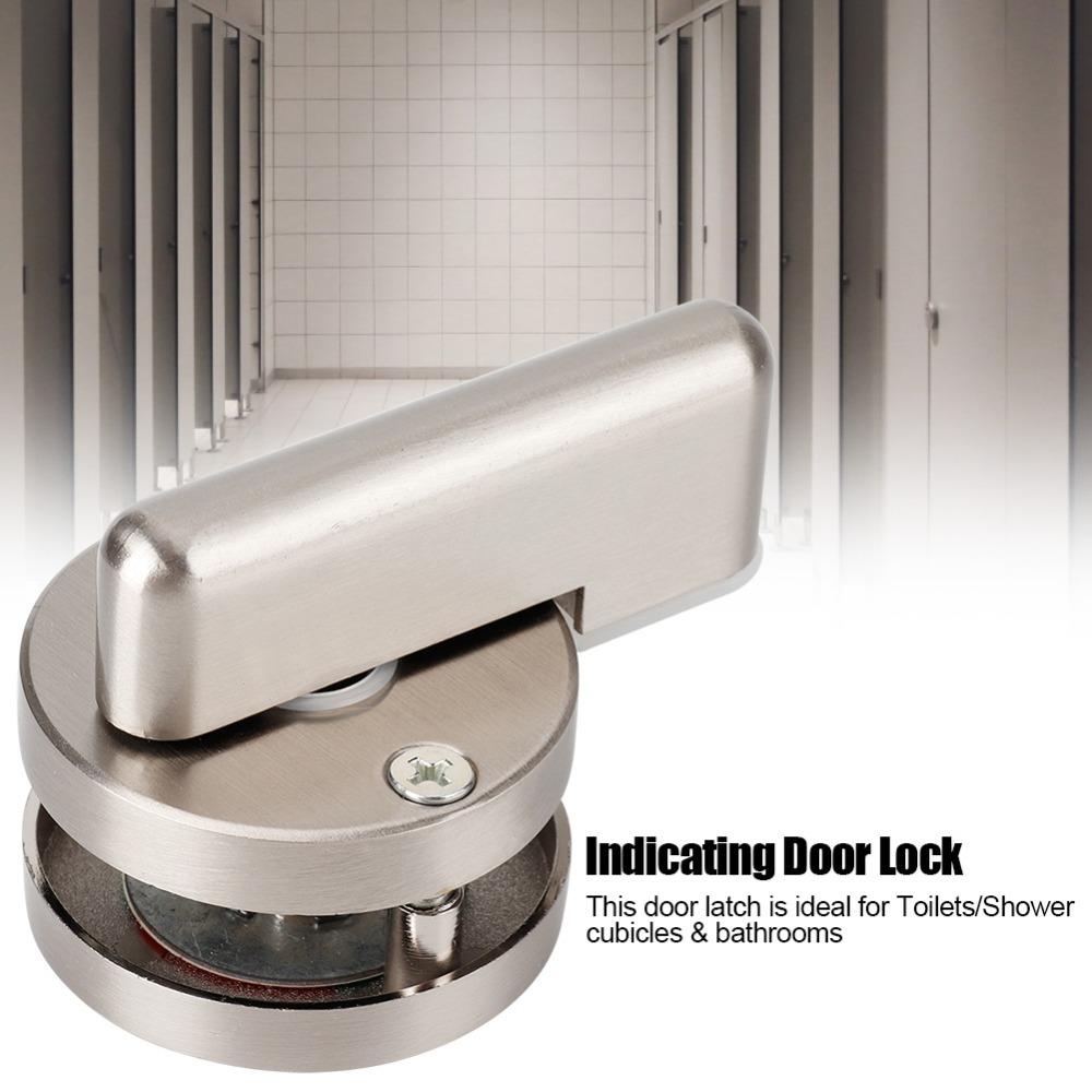 Keyless Bolt Latch Stainless Steel Bathroom Door Lock Indicating Privacy Door Lock Bathroom